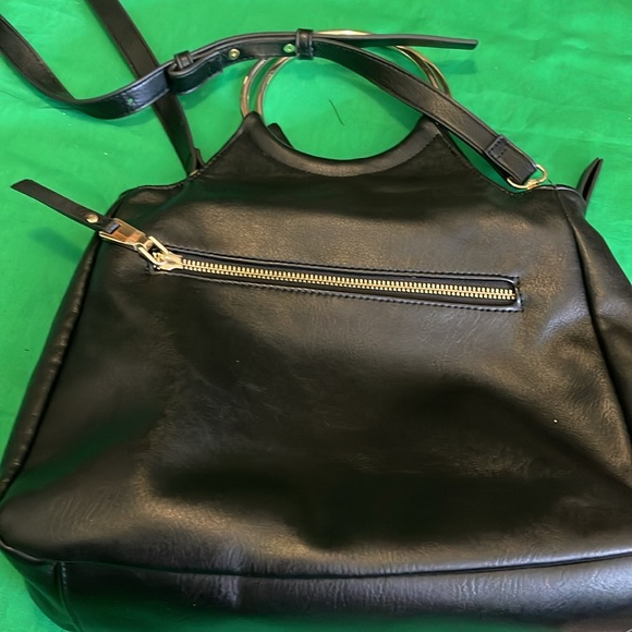 INC Black Leather Bag used - Picture 5 of 8
